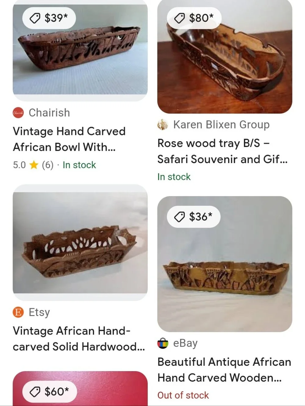 Hand‑Carved Wooden Decorative Tray – Rustic Boho Accent Bowl